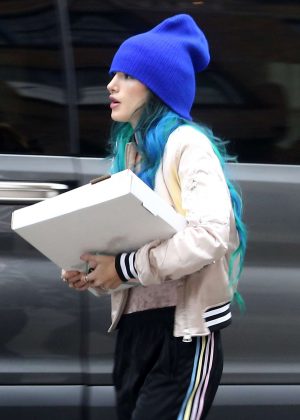 Bella Thorne - Arriving to the set of 'Assassination Nation' in New Orleans
