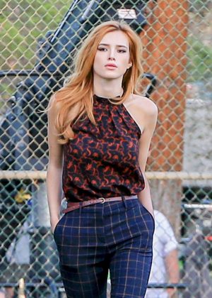 Bella Thorne at the 'Famous In Love' Set in Los Angeles