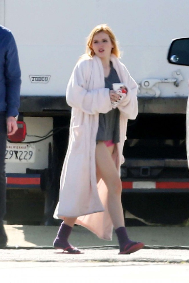 Bella Thorne - Filming 'Amityville: The Awakening' in Los Angeles