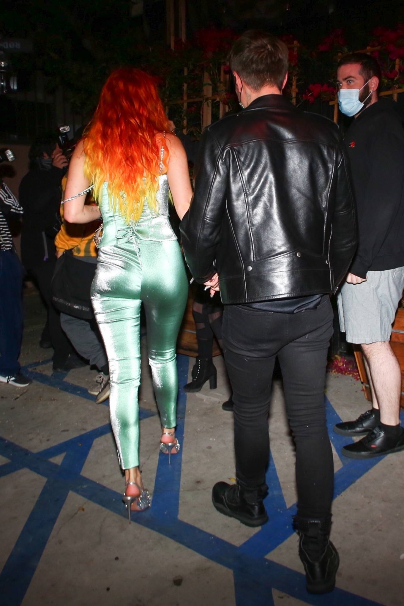 Bella Thorne 2021 : Bella Thorne – Flshing her ring while out with her fiance Benjamin Mascolo in Los Angeles-02