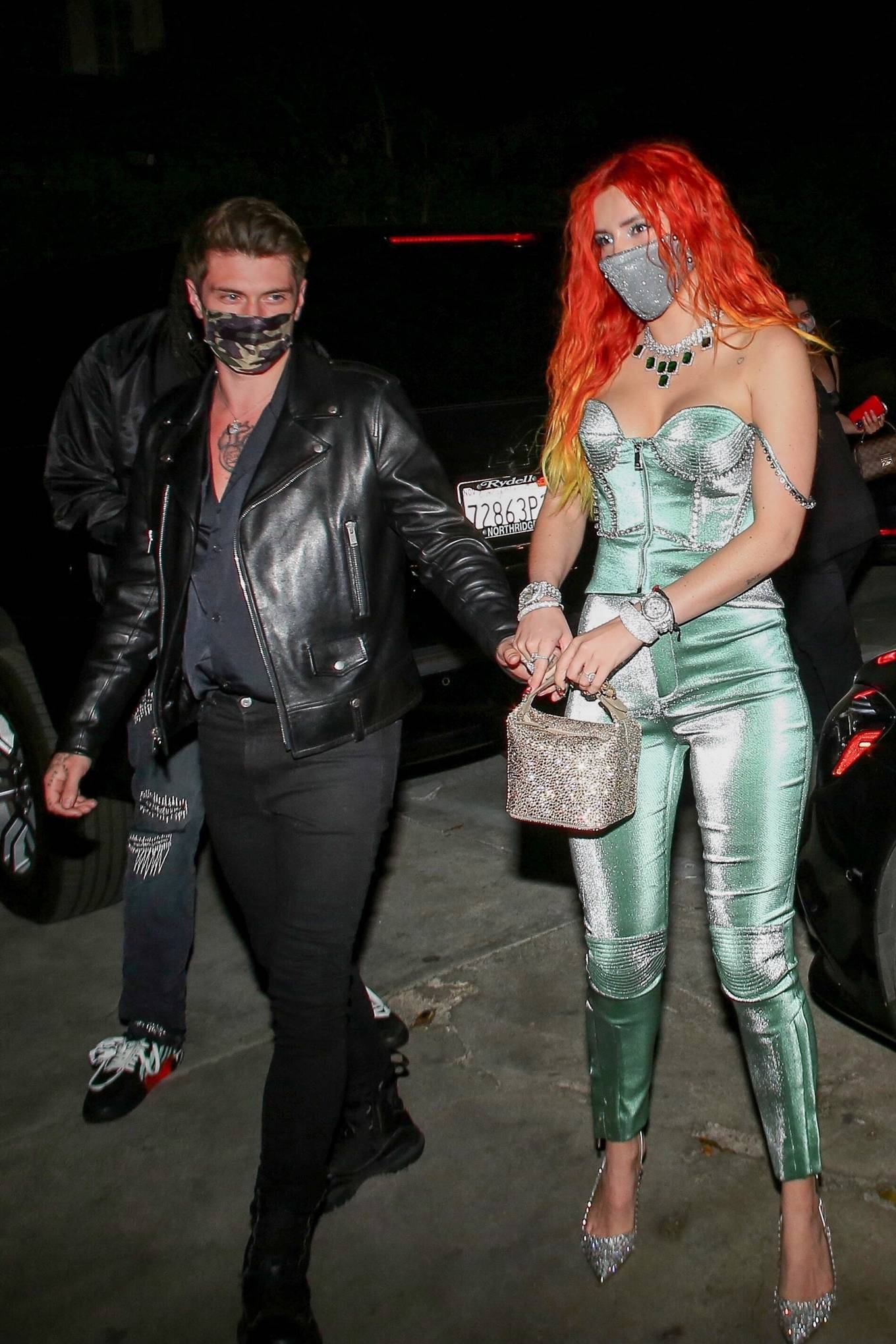 Bella Thorne 2021 : Bella Thorne – Flshing her ring while out with her fiance Benjamin Mascolo in Los Angeles-07