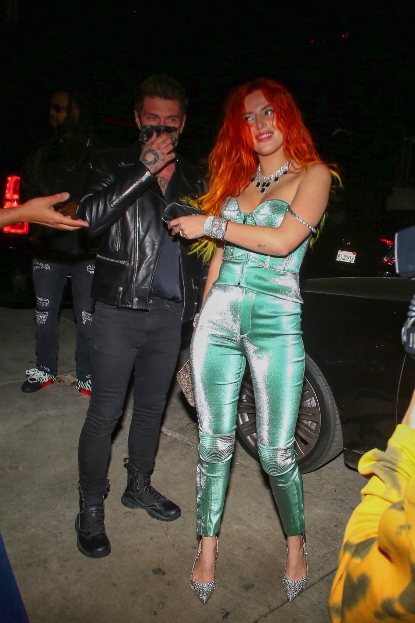 Bella Thorne 2021 : Bella Thorne – Flshing her ring while out with her fiance Benjamin Mascolo in Los Angeles-11
