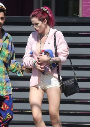 Bella Thorne in Shorts Out in LA