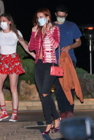 Bella Thorne - Out for night dinner with her sister at Nobu
