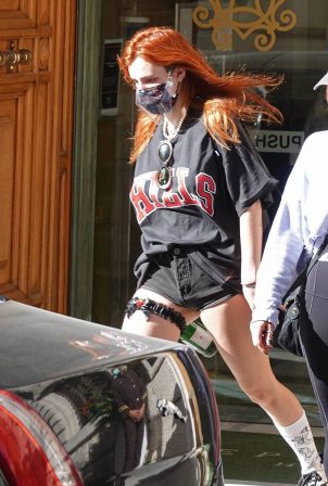 Bella Thorne - Seen leaving her hotel in Rome