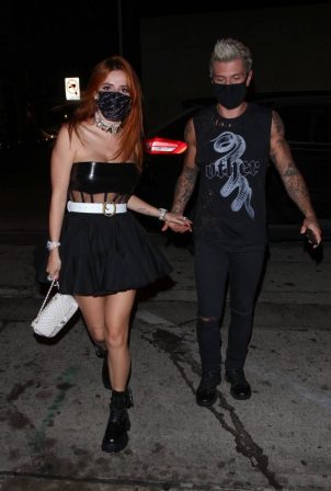 Bella Thorne - Seen outside Craig's while night out in West Hollywood
