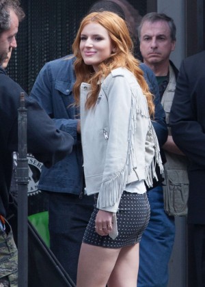 Bella Thorne - Set of "Alvin and the Chipmunks: Road Chip" in Georgia