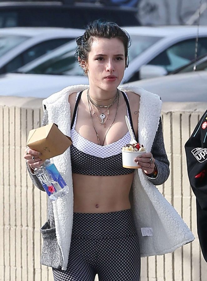 Bella Thorne with her sister Dani out in Los Angeles