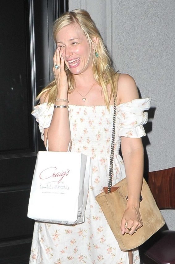 Beth Behrs - Out for dinner at Craigs in West Hollywood