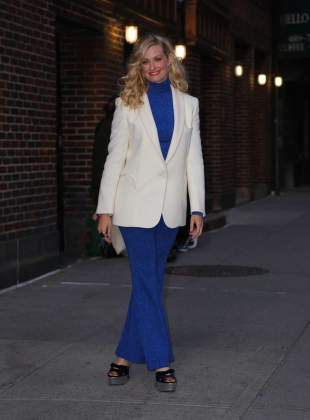 Beth Behrs - Visits 'The Late show Stephen Colbert' in New York City