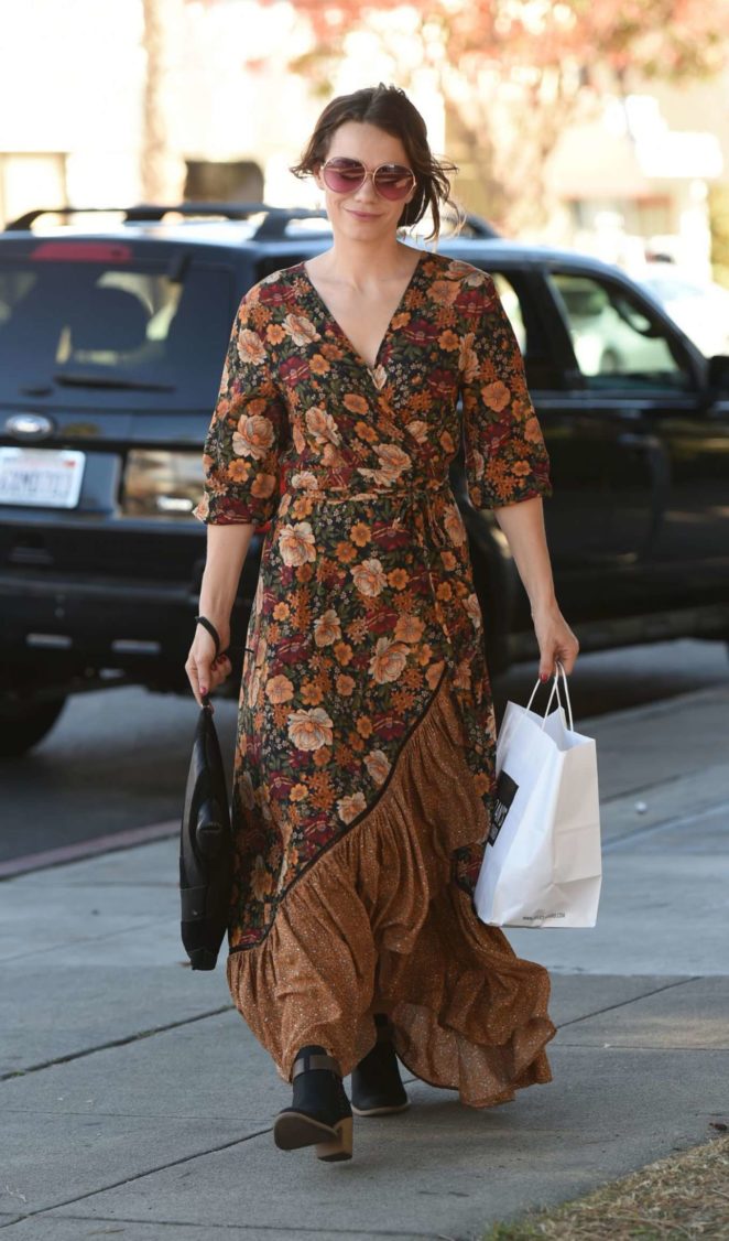 Bethany Joy Lenz in Long Dress out in Los Angeles