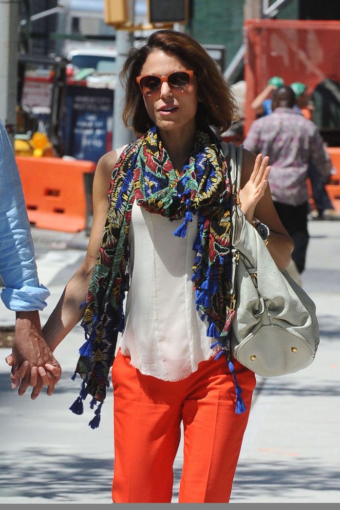 Bethenny Frankel in Red Pants out in New York