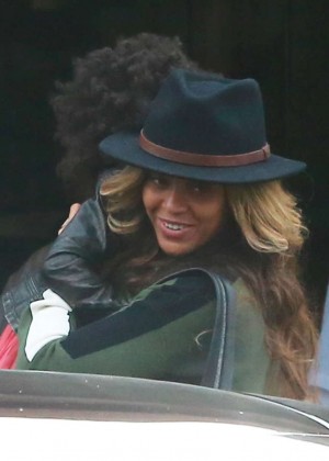 Beyonce with her Daughter Out in Miami