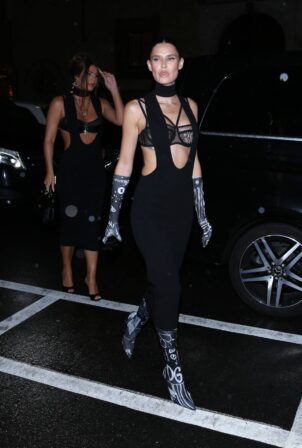 Bianca Balti - Arriving at Kim Kardashians Private DG Dinner Party in Milan