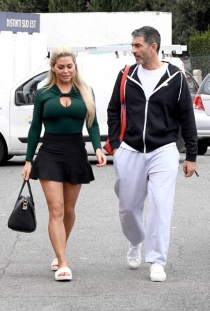 Bianca Gascoigne - Left rehearsals during the Italian version of 'Dancing With The Stars' in Rome