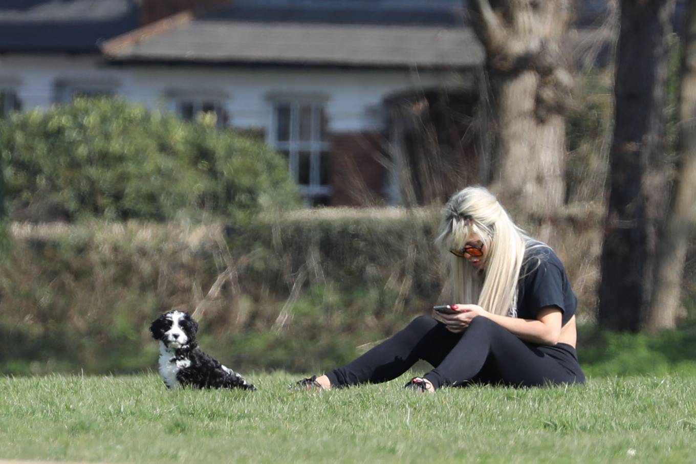 Bianca Gascoigne 2022 : Bianca Gascoigne – Seen in a local park with her new puppy Panda in Essex-11