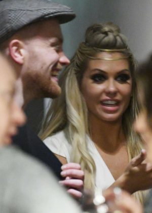 Bianca Gascoigne with a mystery male in London