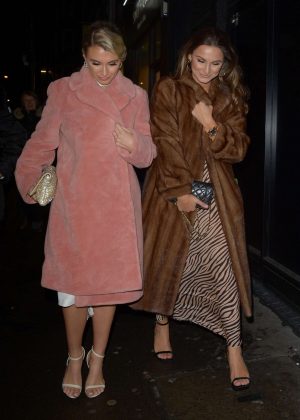 Billie and Sam Faiers - Arriving at 100 Wardour in London