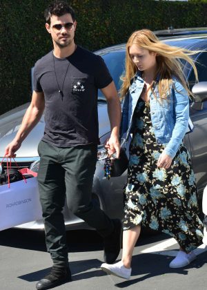 Billie Lourd and Taylor Lautner at Fred Segal in Hollywood