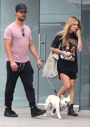 Billie Lourd and Taylor Lautner out in Venice