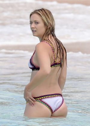 Billie Lourd in Bikini on the beach in St. Barts