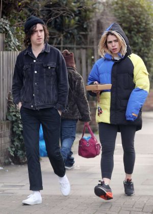 Billie Piper out in North London