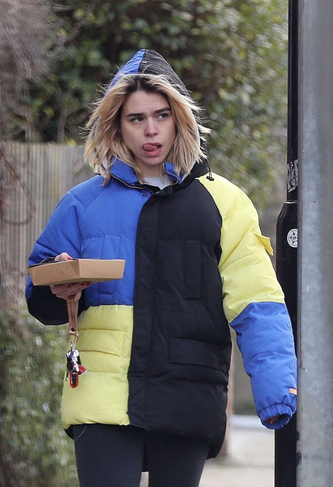 Billie Piper out in North London