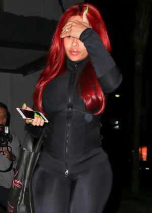 Blac Chyna in Tights at Busby's in Hollywood