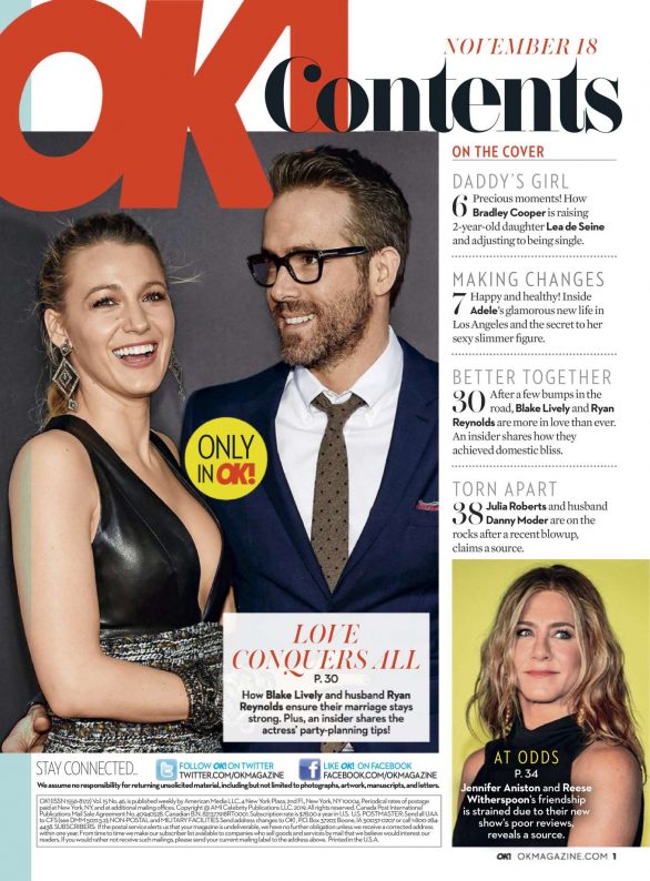 Blake Lively and Ryan Reynolds - OK! Magazine (November 2019)