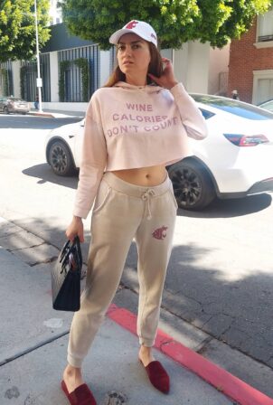 Blanca Blanco - Dons comfy sweats in a Beverly Hills