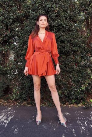 Blanca Blanco - In a orange dress in Beverly Hills