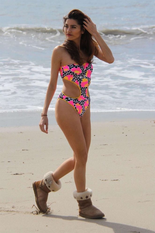 Blanca Blanco in Swimsuit in Malibu