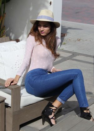Blanca Blanco in Tight Jeans - Out in Malibu