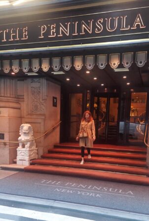 Blanca Blanco - Leaving The Peninsula Hotel in New York
