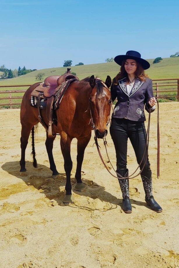 Blanca Blanco - On a horseback riding lessons in Los Angeles