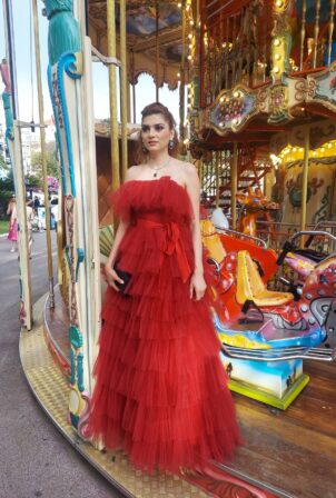 Blanca Blanco - Seen ahead of her arrival for the Top Gun Premiere in Cannes