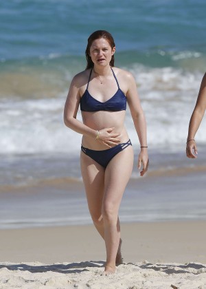 Bonnie Wright in Blue Bikini in Sydney