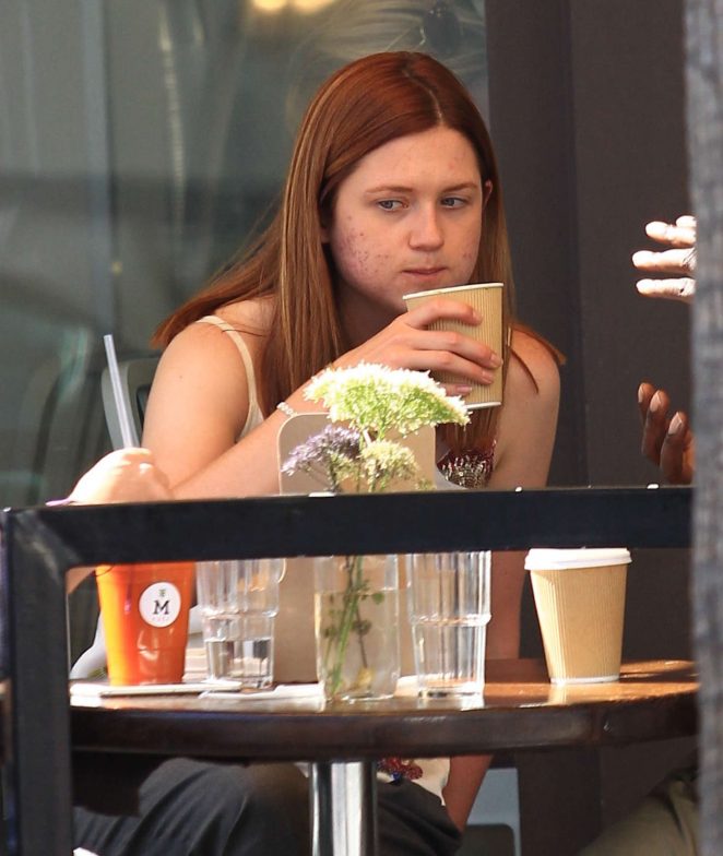 Bonnie Wright has Lunch at M Cafe in Beverly Hills