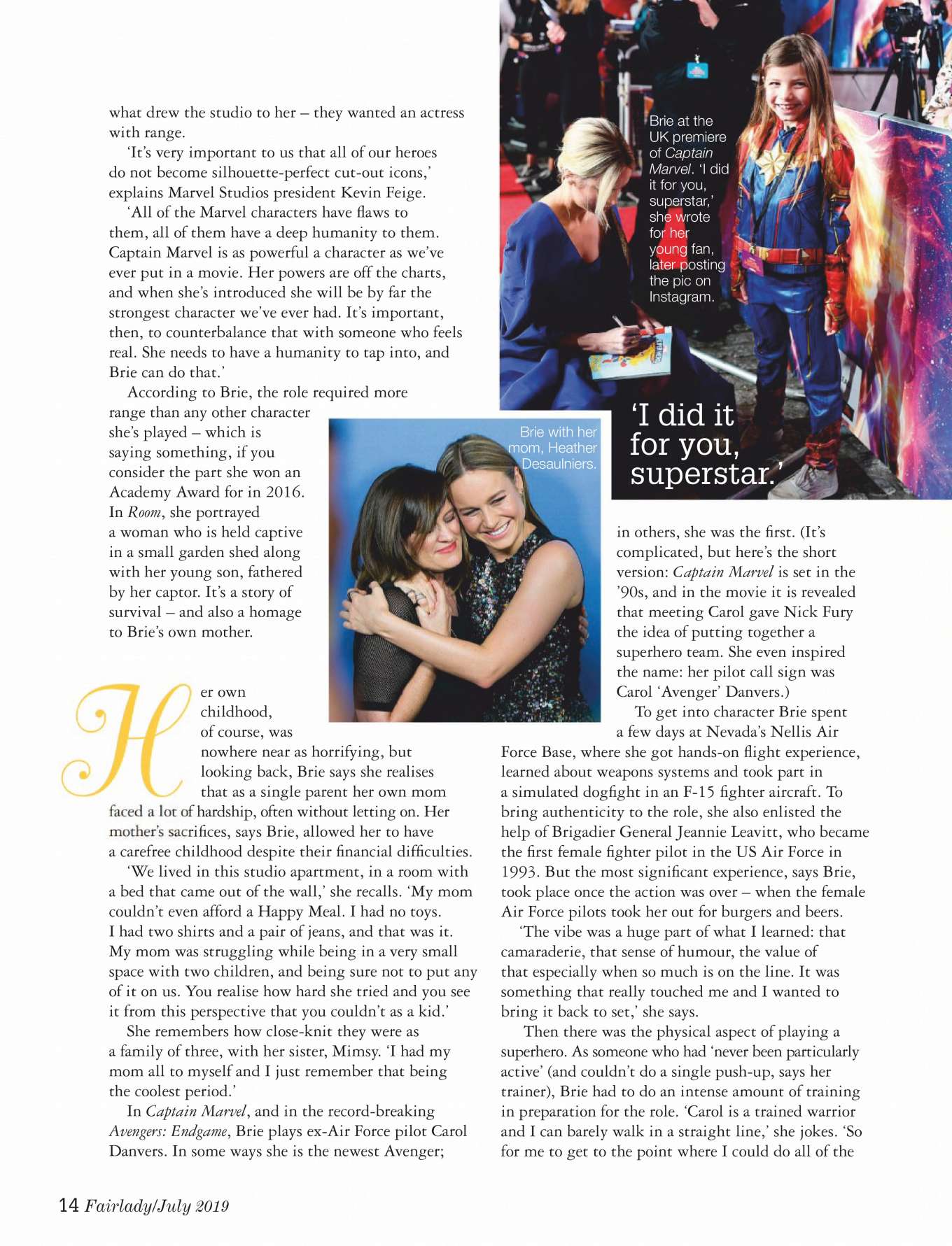 Brie Larson â€“ Fairlady Magazine (July 2019)