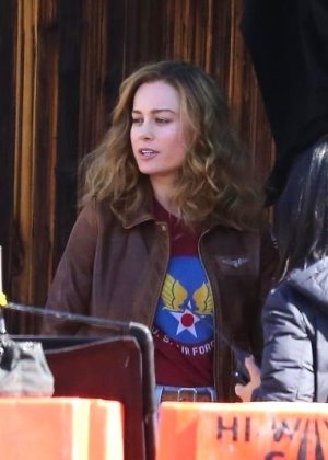 Brie Larson - Filming 'Captain Marvel' in Los Angeles
