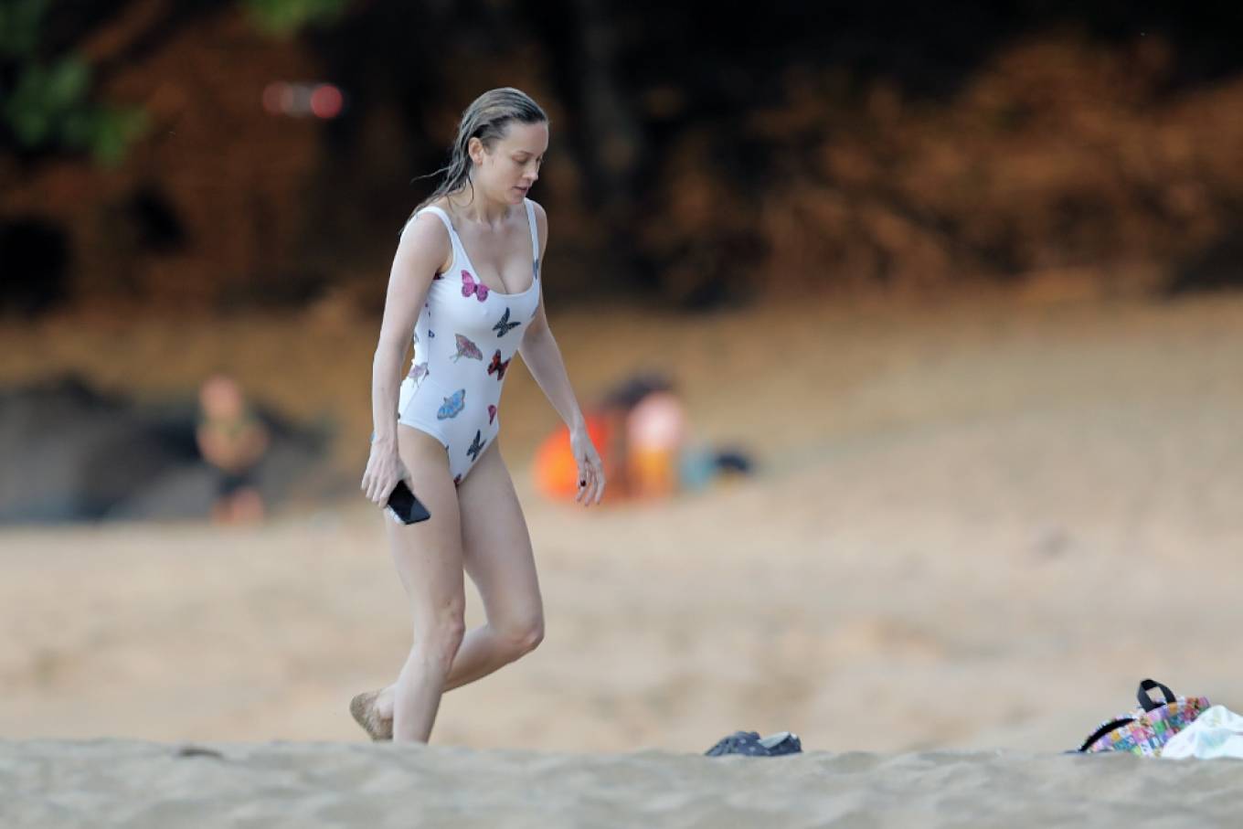 Brie Larson - In bikini at the beach with Elijah Allan-Blitz in Hawaii. 