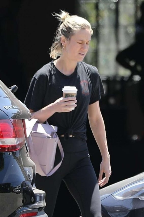 Brie Larson - Leaves the gym in LA