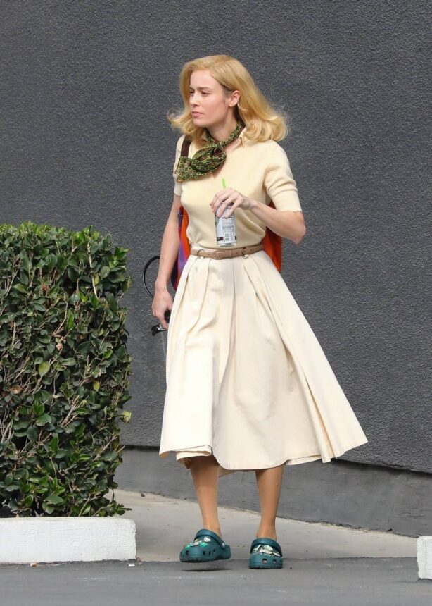 Brie Larson - On the set of 'Lessons in Chemistry' in Los Angeles