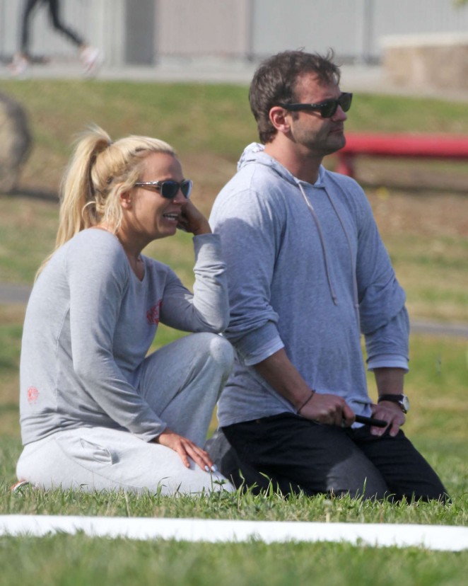 Britney Spears with her brother Bryan at the park in LA