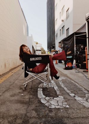 Britt Robertson - On the set 'Girlboss' in Beverly Hills