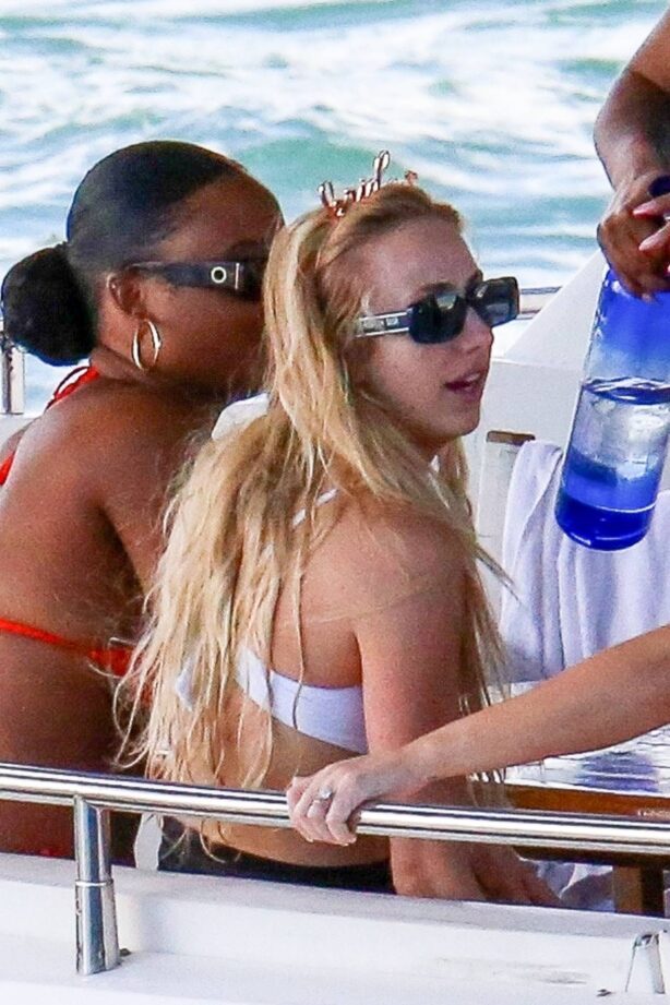Brittany Matthews - Seen on a boat with her girlfriends in Miami