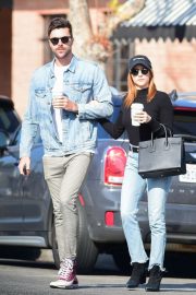 Brittany Snow and Tyler Stanaland - Leave lunch at Joan's On Third in Studio City
