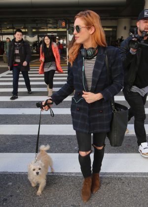 Brittany Snow - Arrives Back to LAX Airport in Los Angeles