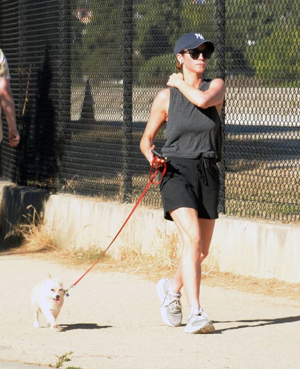 Brittany Snow - On stroll with her dog in Los Angeles