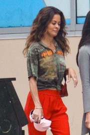 Brooke Burke in Red Pants - Shopping with friends in Hollywood